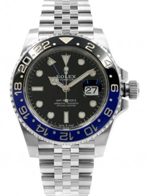 rolex gmt-master ii black dial 126710blnr batgirl