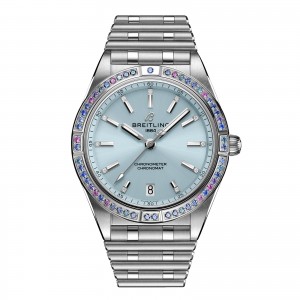 Breitling chronomat automatic 36 south sea ledově modrý náramek z nerezové oceli dámské hodinky G10380611C1G1