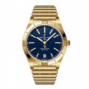 Breitling chronomat automatic 36mm victoria beckham limited edition dámské hodinky půlnočně modré žluté zlato K103801A1C1K1