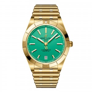 Breitling chronomat automatic 36mm victoria beckham limited edition dámské hodinky peprmint yellow gold K103801A1L1K1