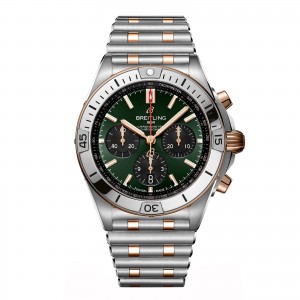 Breitling chronomat b01 chronograf 42mm pánské hodinky zelené UB0134131L1U1